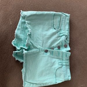 Teal High Rise shorts